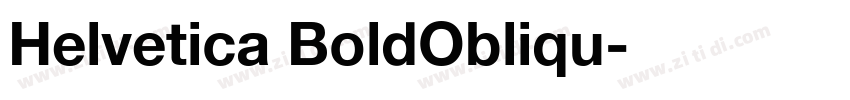 Helvetica BoldObliqu字体转换